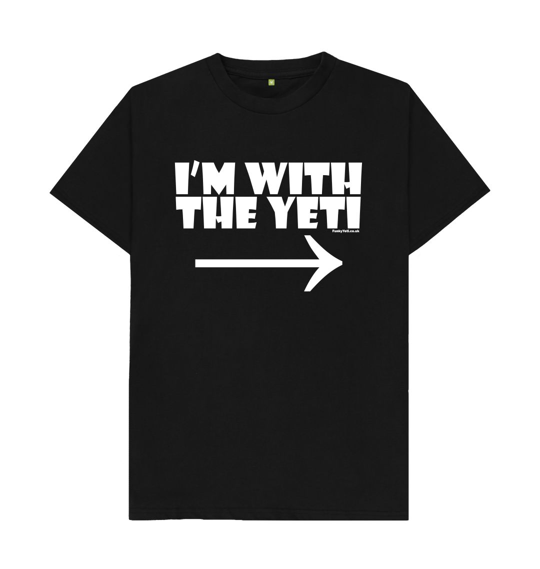 Black Funky Yeti Men's Tee - I'm With The Yeti
