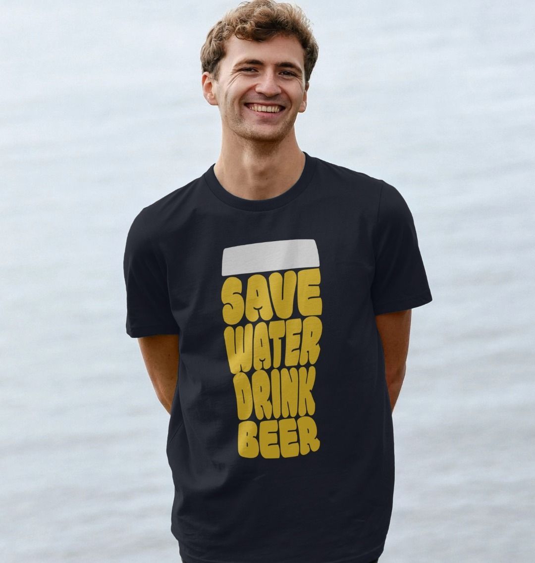 Men's Save Water Drink Beer Organic Tee