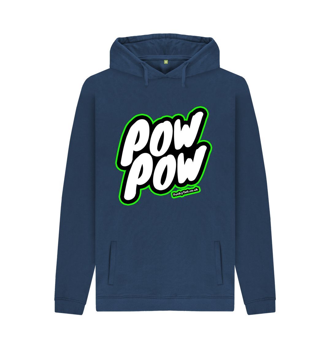 Navy Men's Pow Pow Organic Pullover Hoodie - Green