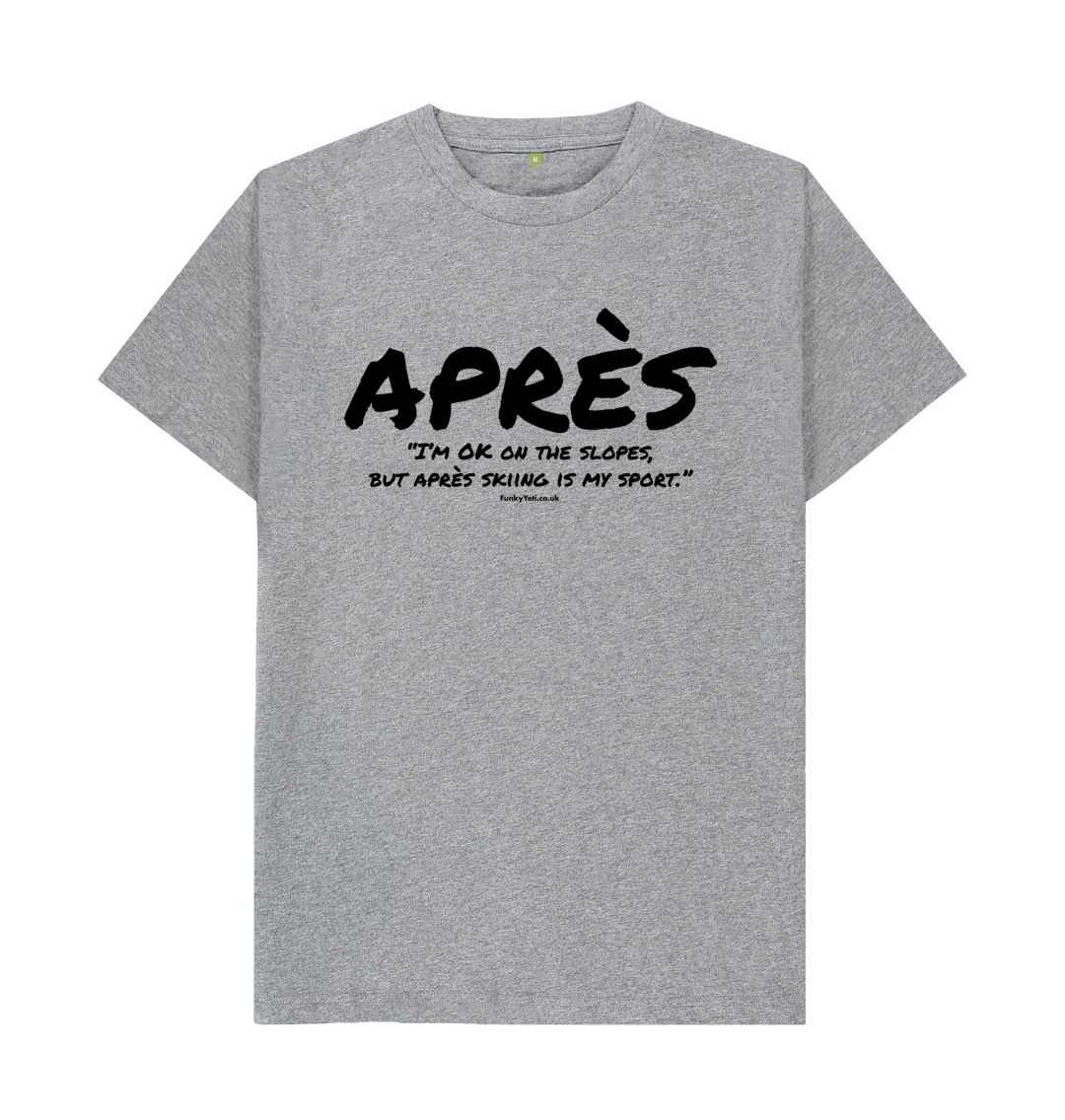 Athletic Grey Men's Apres Ski Organic Tee - Black