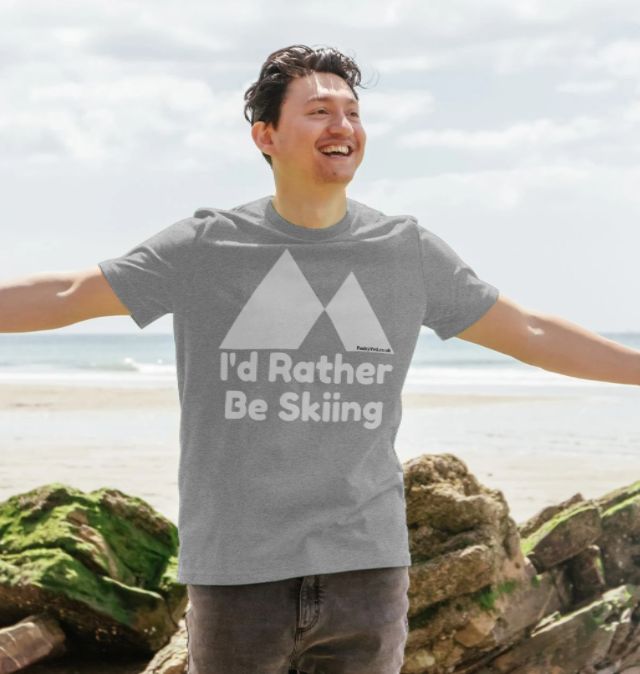 Men's I'd Rather Be Skiing Organic Tee