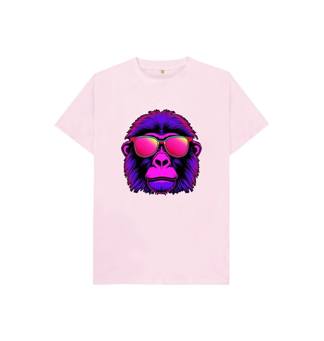 Pink Kid's Monkey Business Organic Tee