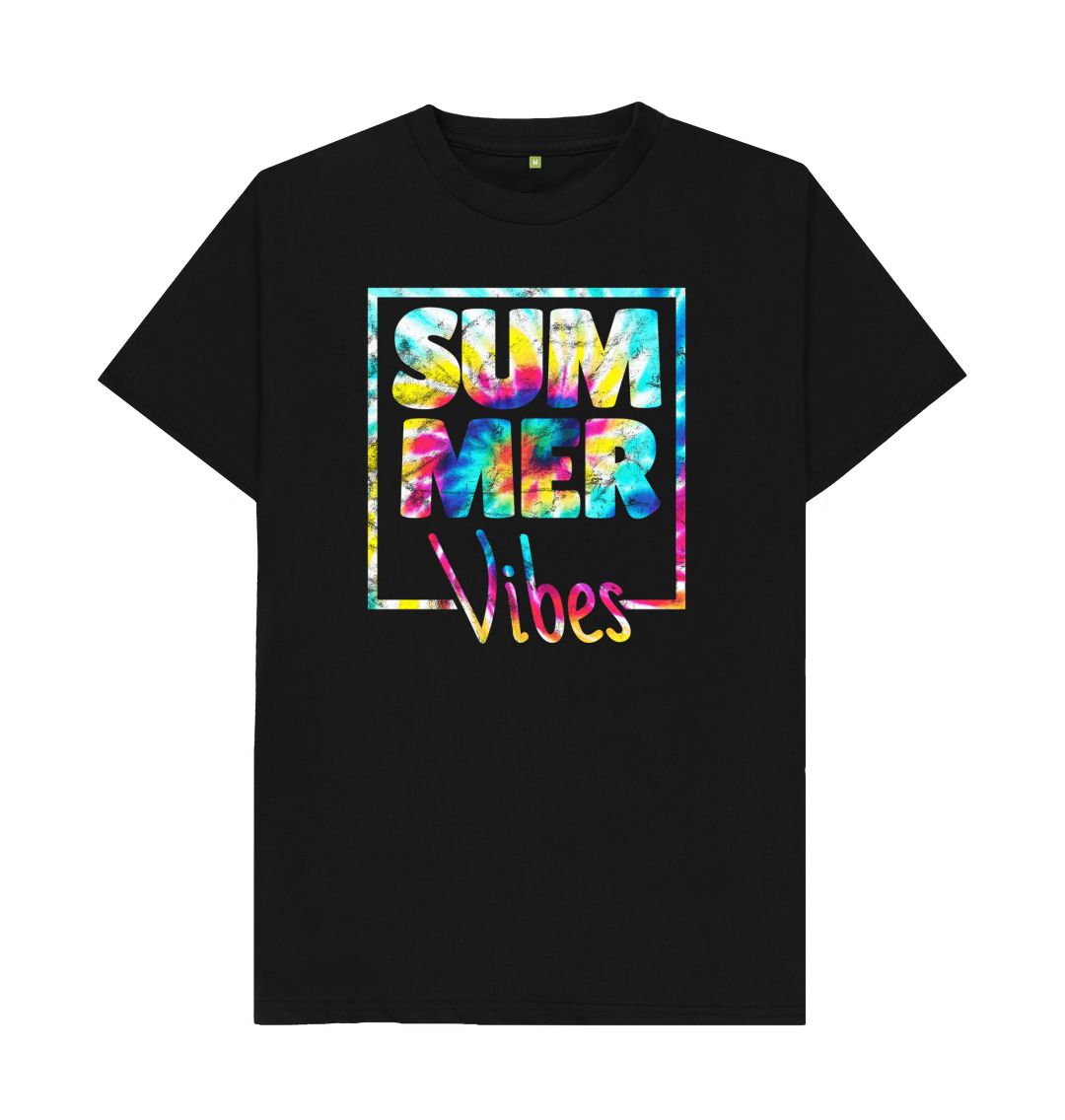 Black Men's Summer Vibes Organic Tee