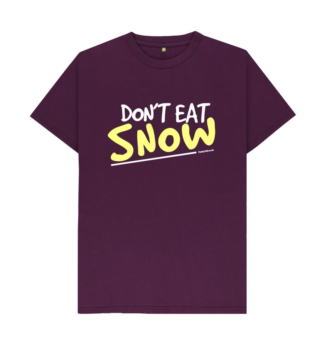 Purple Men's Yellow Snow Organic Tee