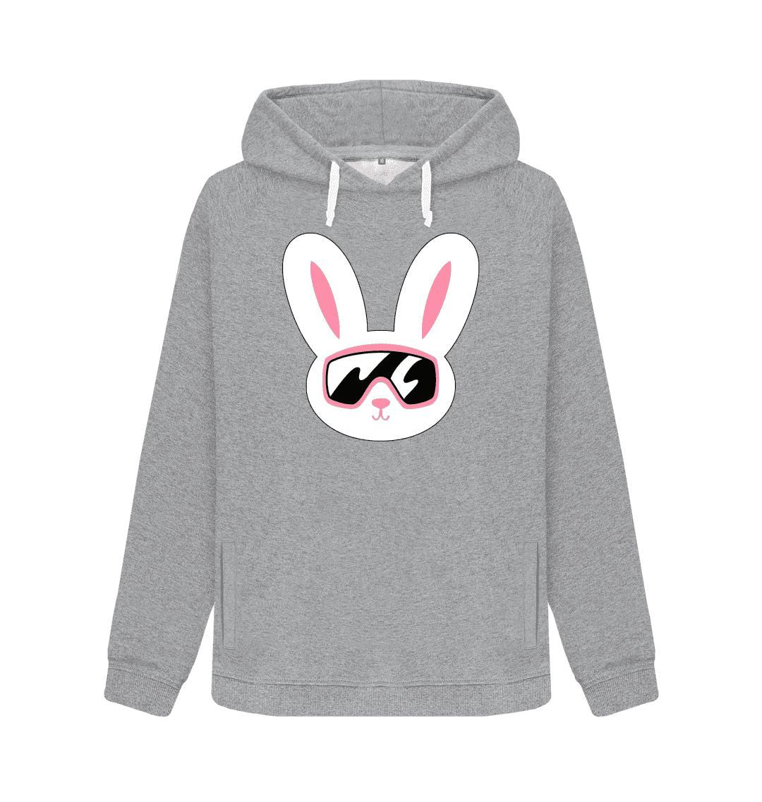 Light Heather Women's Ski Bunny Organic Pullover Hoodie