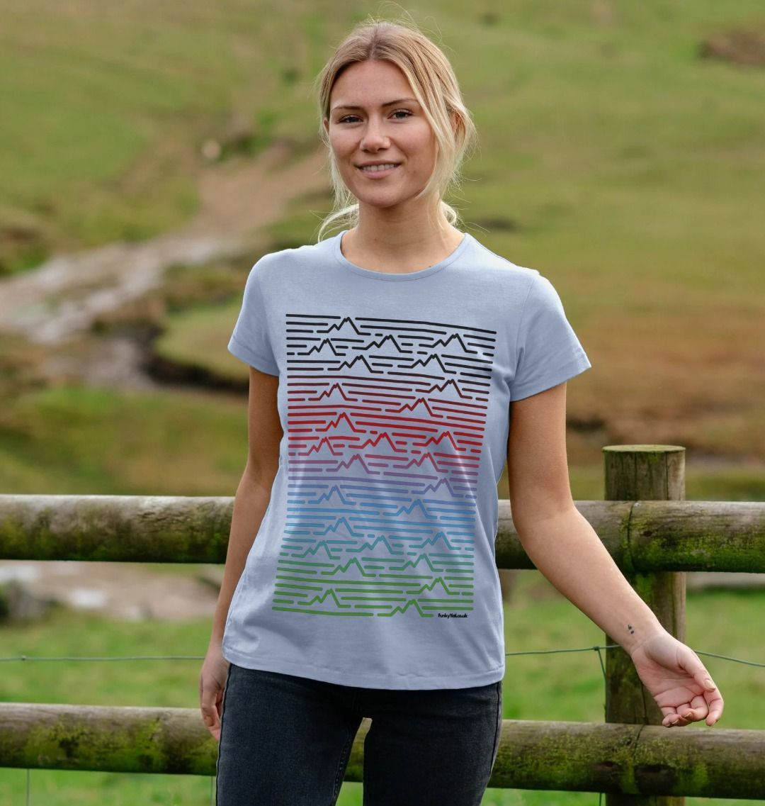 Women's Mountain Range Organic Tee - Piste Colours