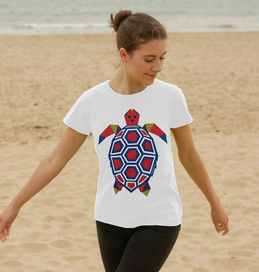 Women's Polygon Turtle Organic Tee