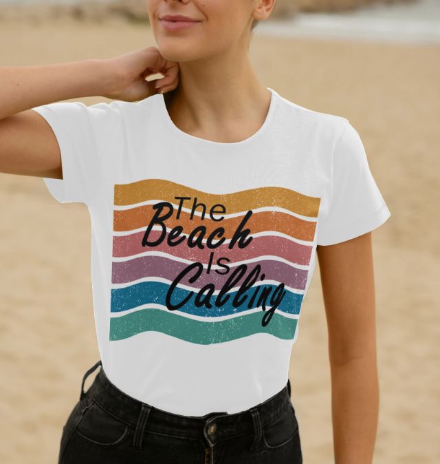Women's The Beach Is Calling Organic Tee