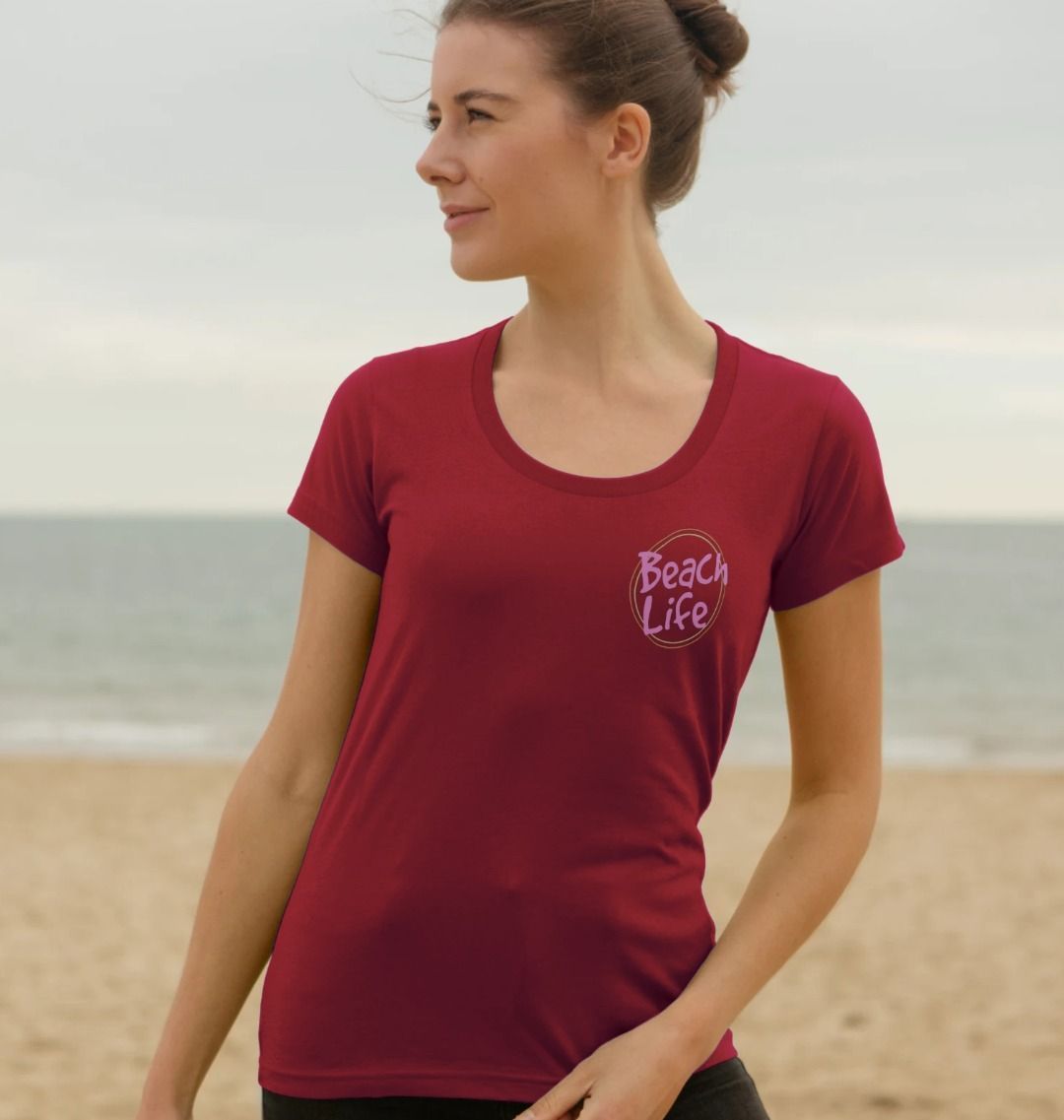 Women's Beach Life Organic Scoop Neck Tee