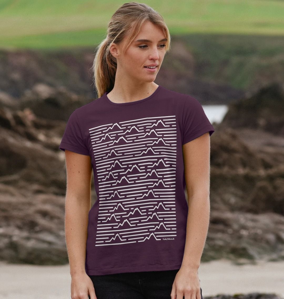 Women's Mountain Range Organic Tee - White