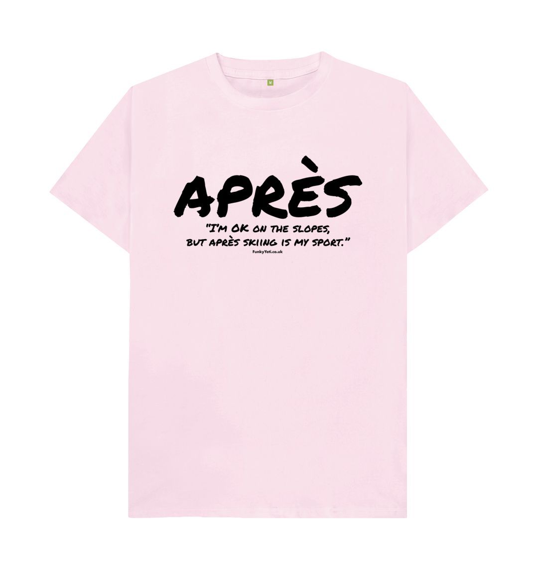 Pink Men's Apres Ski Organic Tee - Black