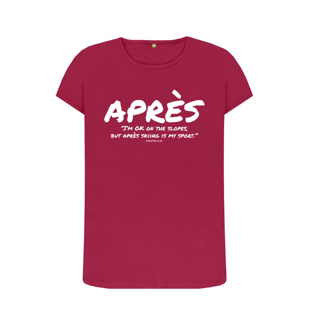 Cherry Women's Apres Ski Organic Tee - White