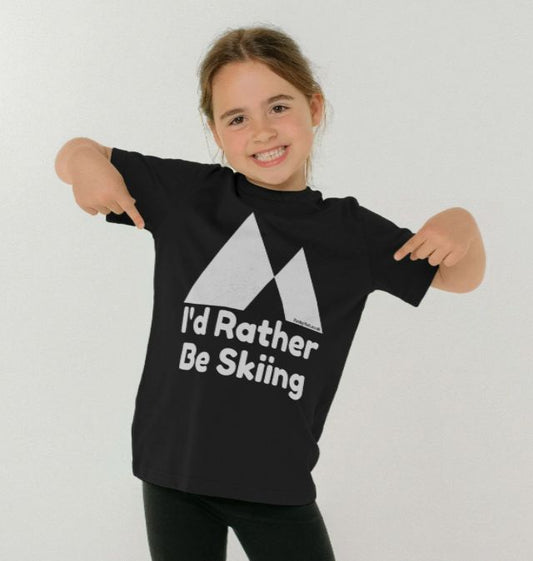 Funky Yeti Kids Tee - I'd Rather Be Skiing