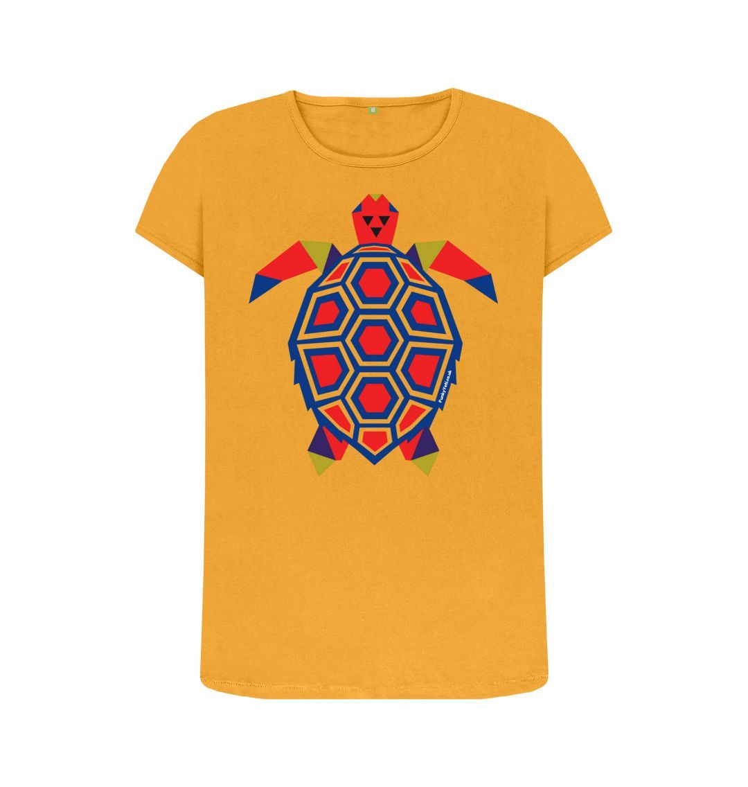 Mustard Women's Polygon Turtle Organic Tee