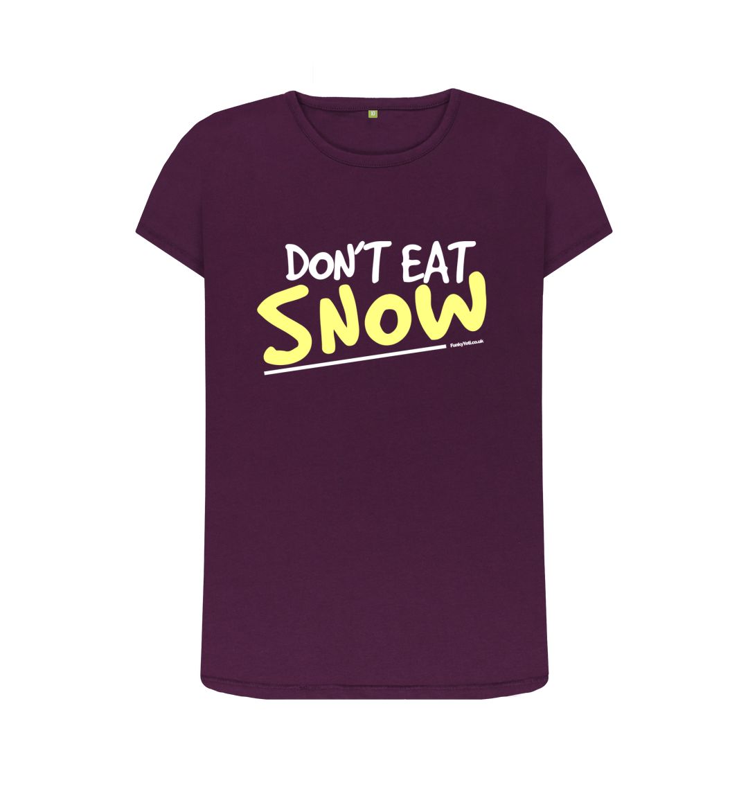 Purple Women's Yellow Snow Organic Tee