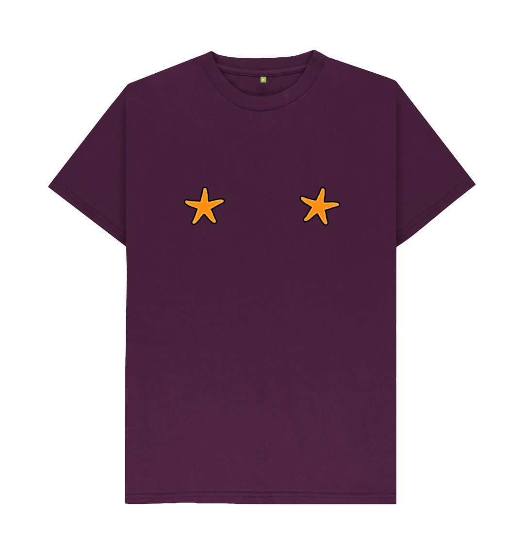 Purple Men's Starfish Organic Tee