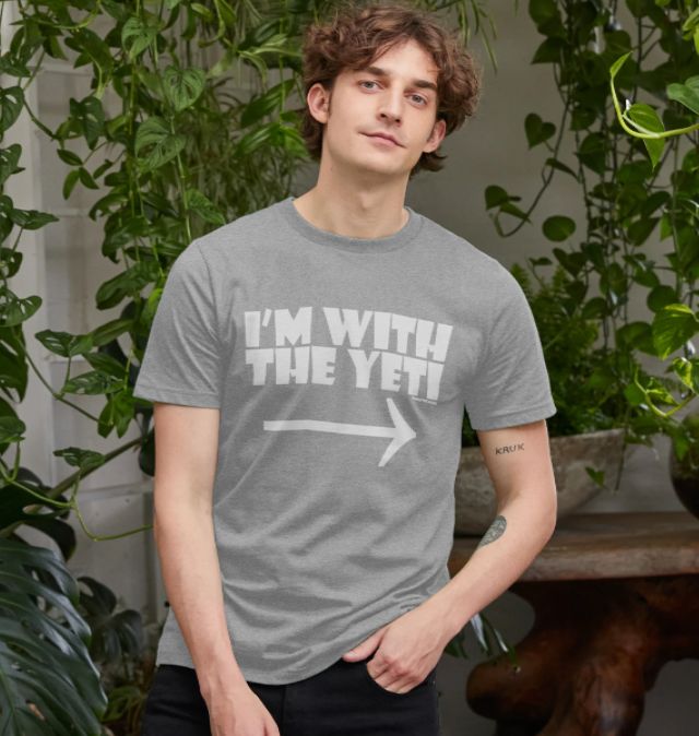 Men's I'm With The Yeti Organic Tee
