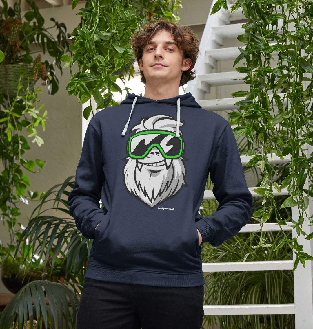 Men's Navy Big Yeti Organic Cotton Pullover Hoodie