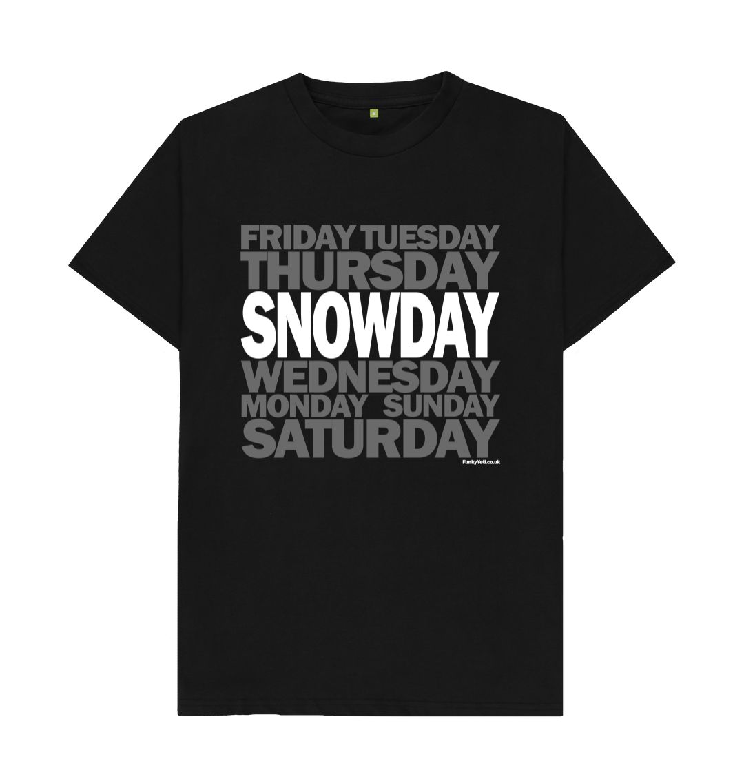 Black Men's Snowday Organic Tee