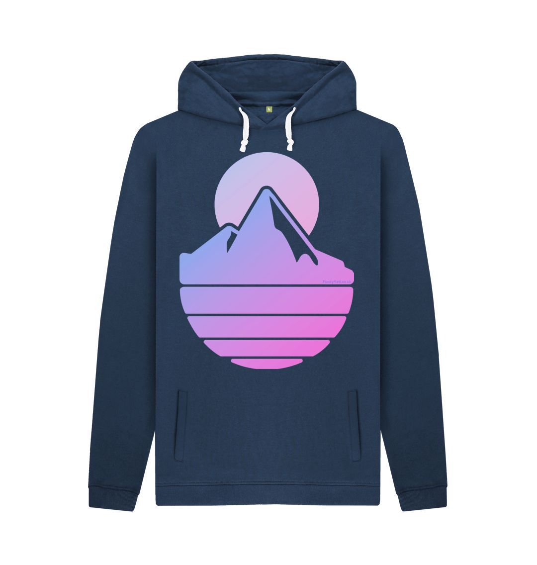 Navy Men's Majestic Mountain Organic Pullover Hoodie